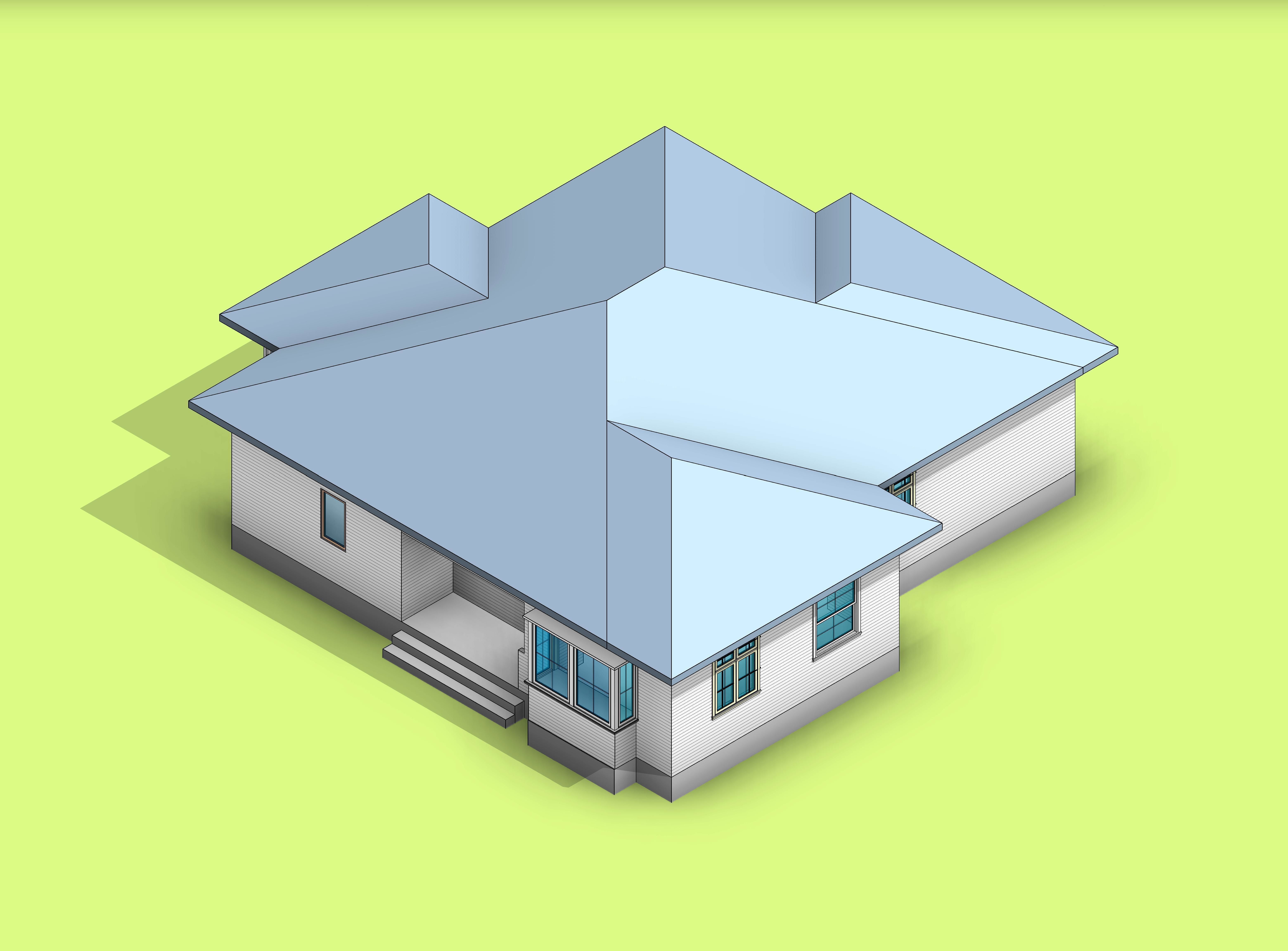 Residential HOUSE  3D model_5