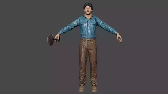 Ash Williams  Low-poly 3D model