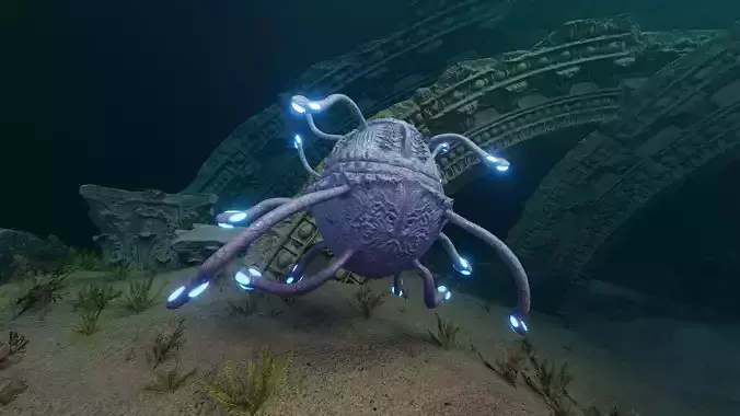 Alien Egg - Underwater  Low-poly 3D model