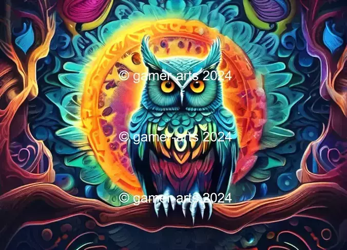 150pcs jigsaw puzzle 360mmx260mm diy svg laser cnc mystery owl 3D print model