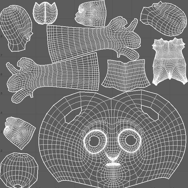 Cartoon Deer- base mesh Low-poly 3D model_11