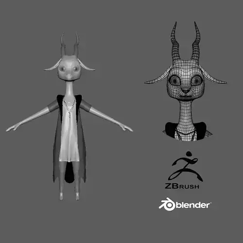 Cartoon Deer- base mesh