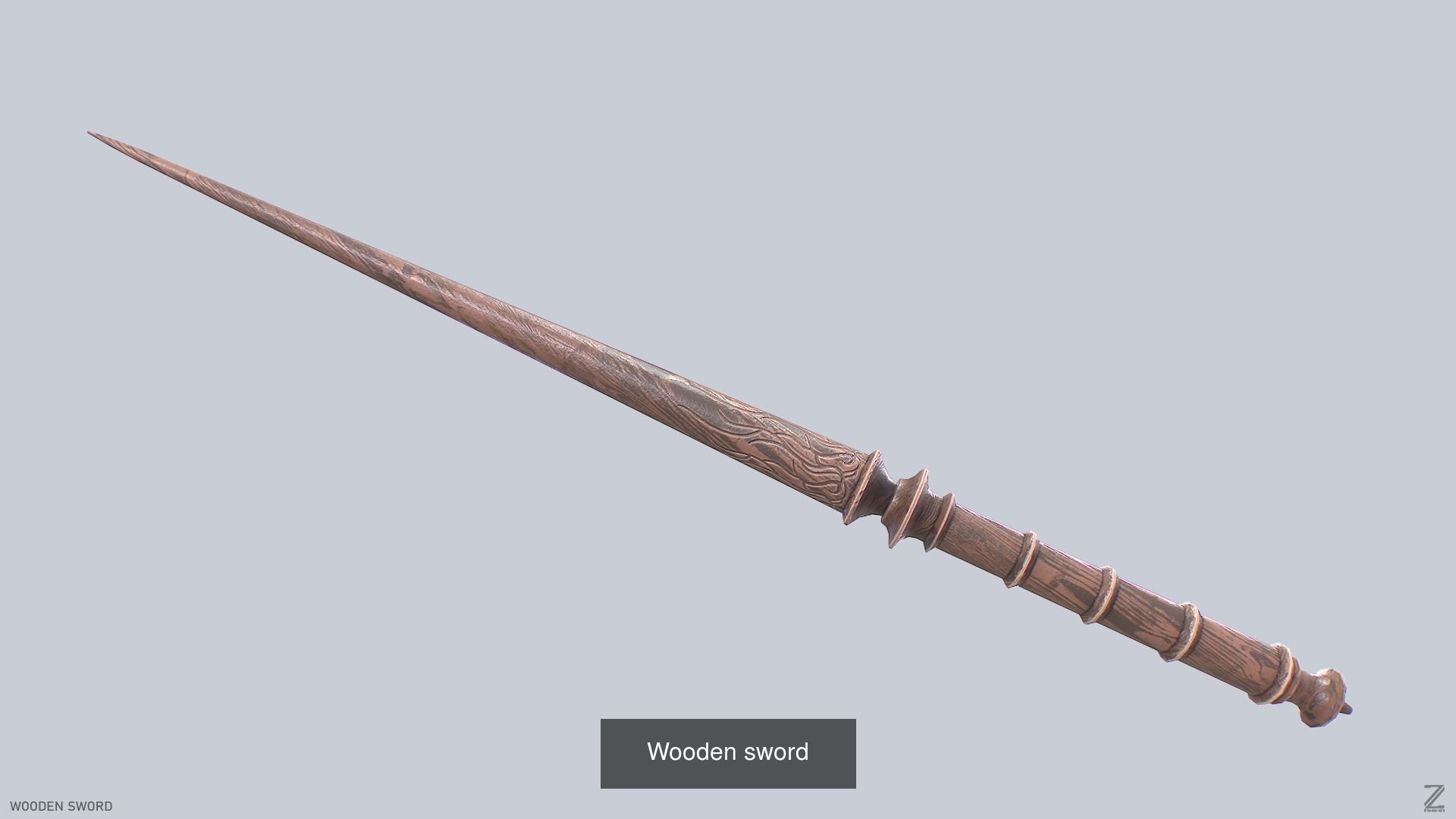 Wooden sword collecition 3D Model Collection_18