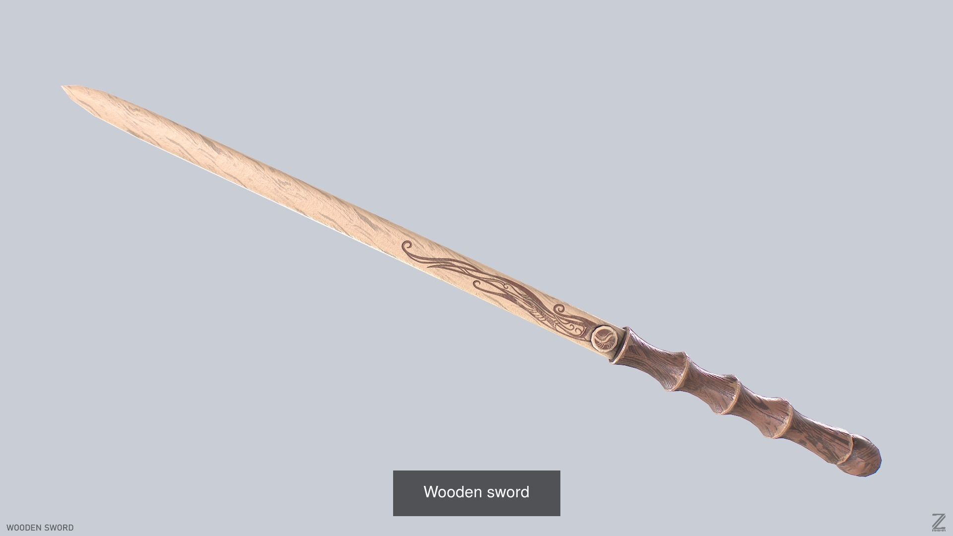 Wooden sword collecition 3D Model Collection_11