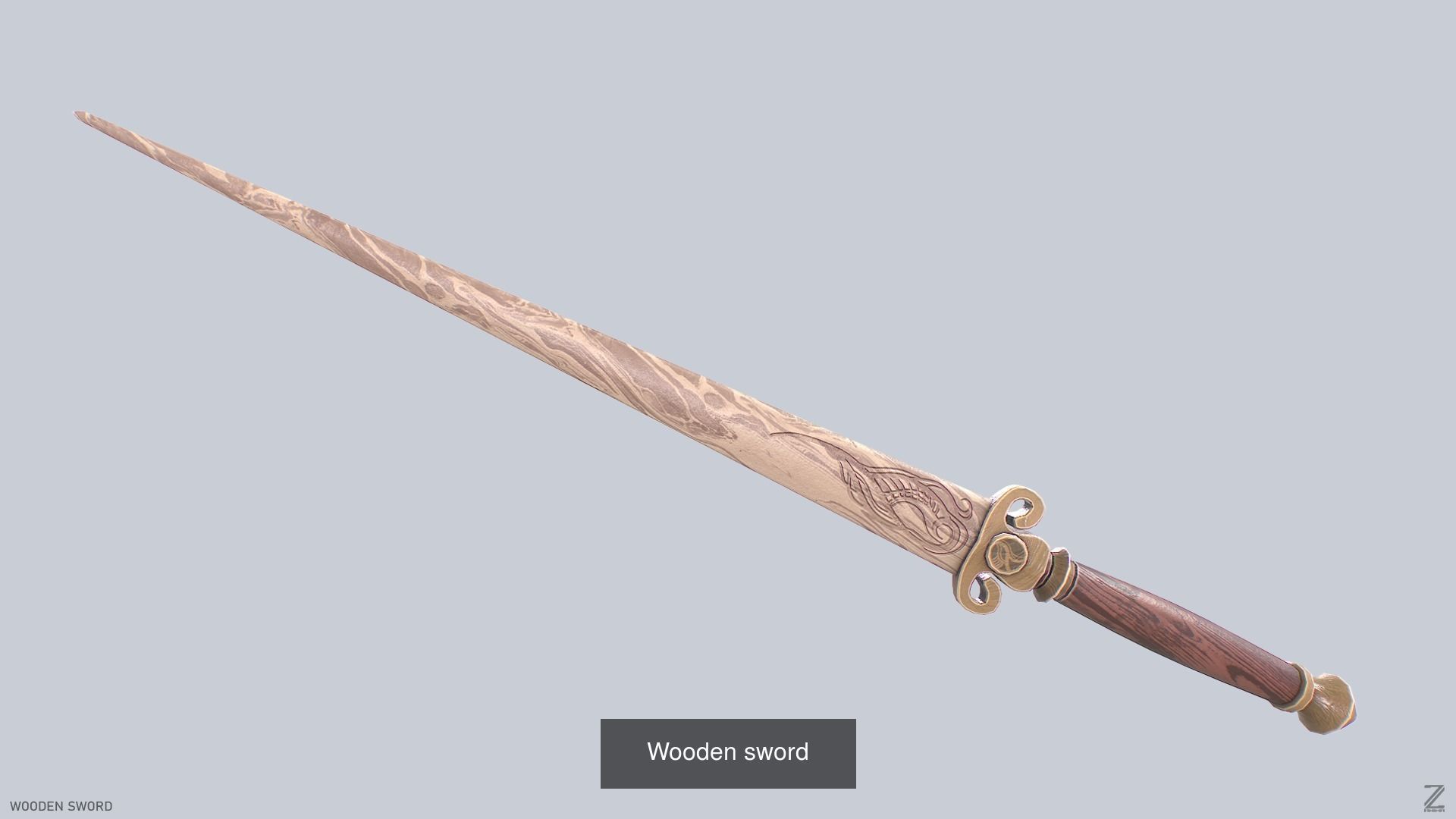 Wooden sword collecition 3D Model Collection_13