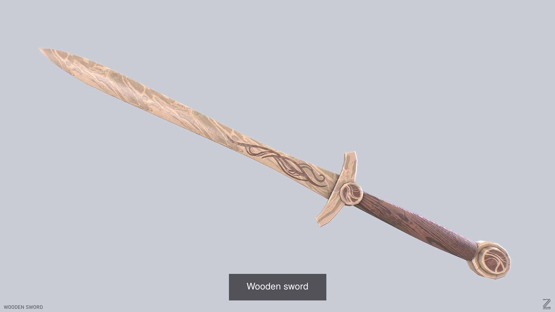 Wooden sword collecition 3D Model Collection_19