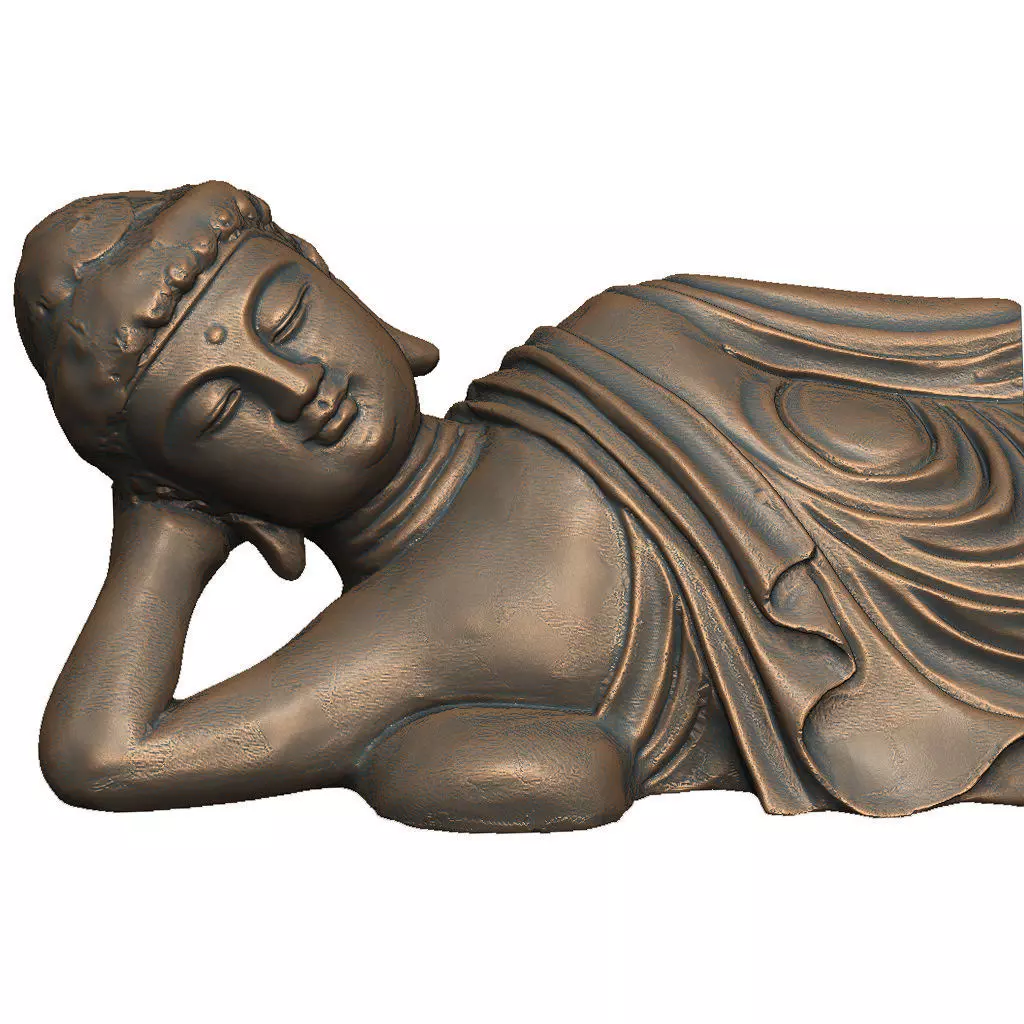 Print Ready 3D Model Lying Buddha statue 3D print model_0