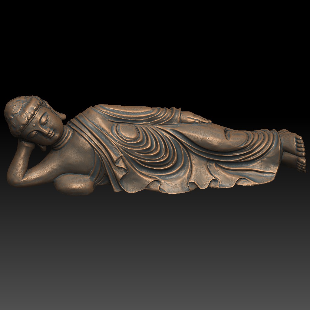 Print Ready 3D Model Lying Buddha statue 3D print model_4