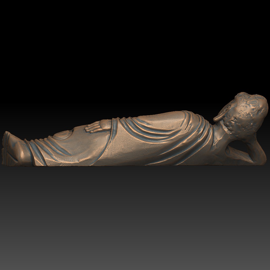 Print Ready 3D Model Lying Buddha statue 3D print model_5