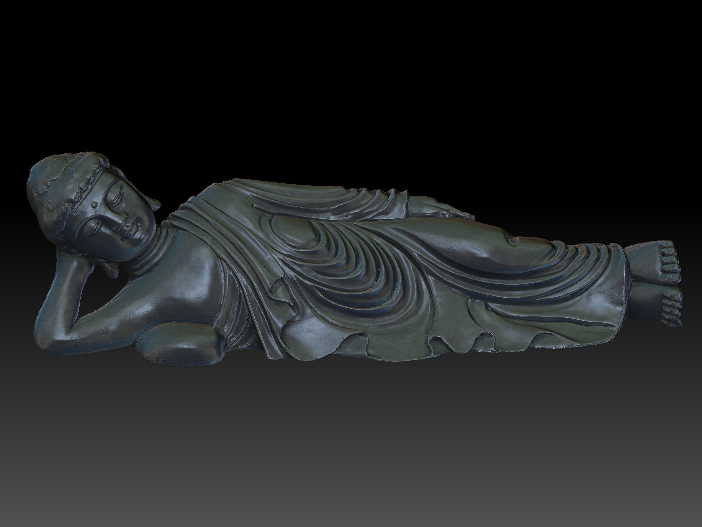 Print Ready 3D Model Lying Buddha statue 3D print model_10