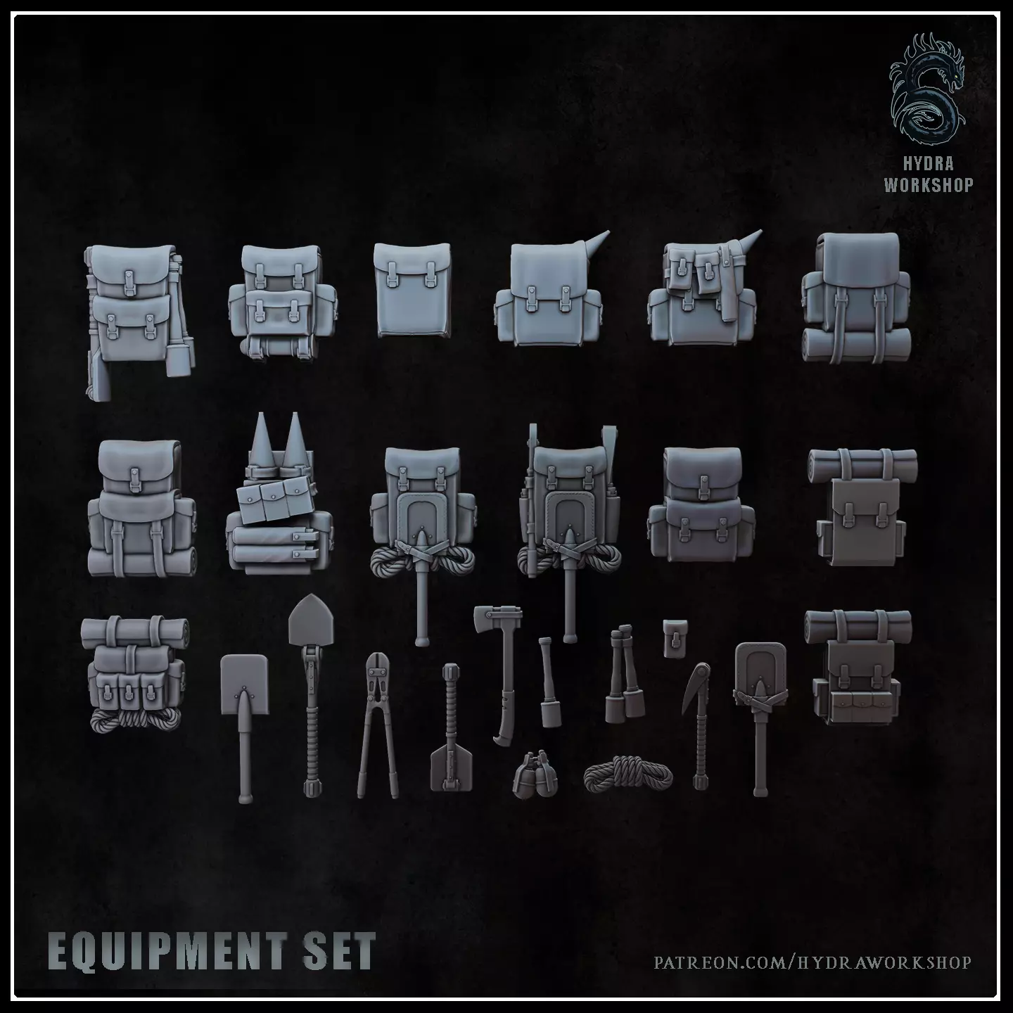 Equipment pack 3D print model_0