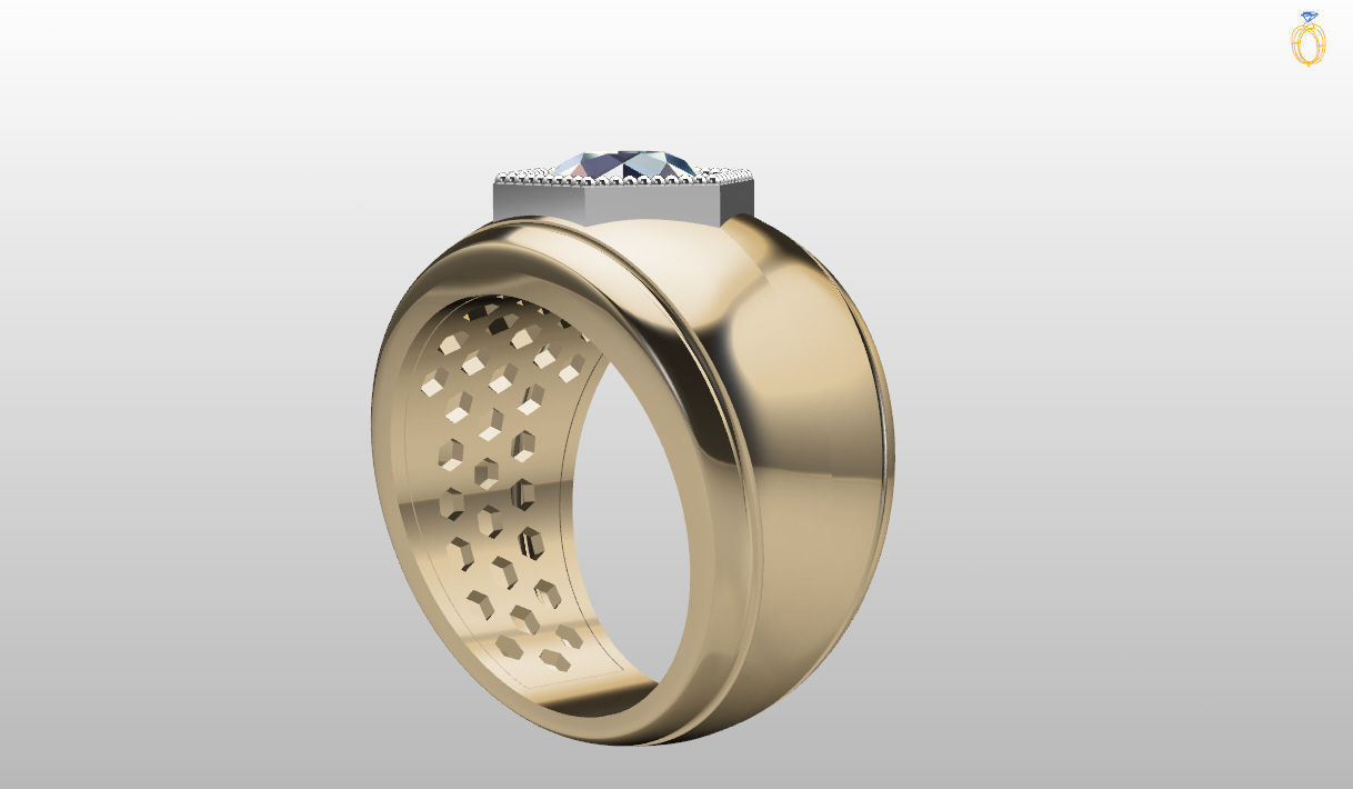 Mens Ring 3D print model  3D print model_4