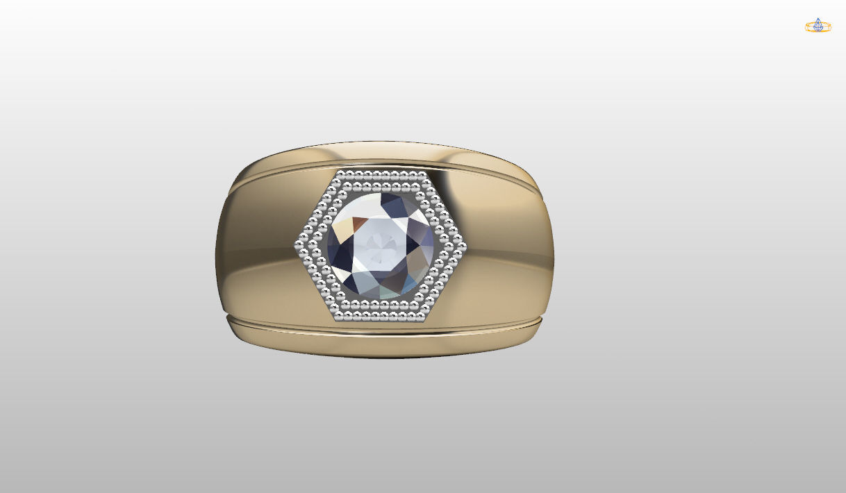 Mens Ring 3D print model  3D print model_3