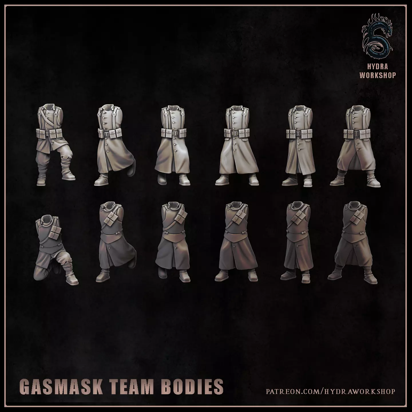 Gasmask team bodyes 3D print model