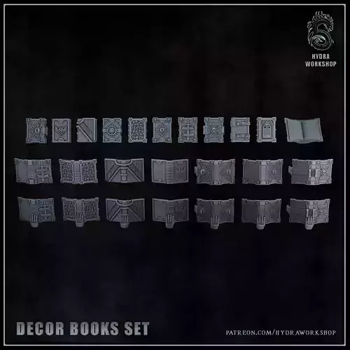 Decor books set 3D print model