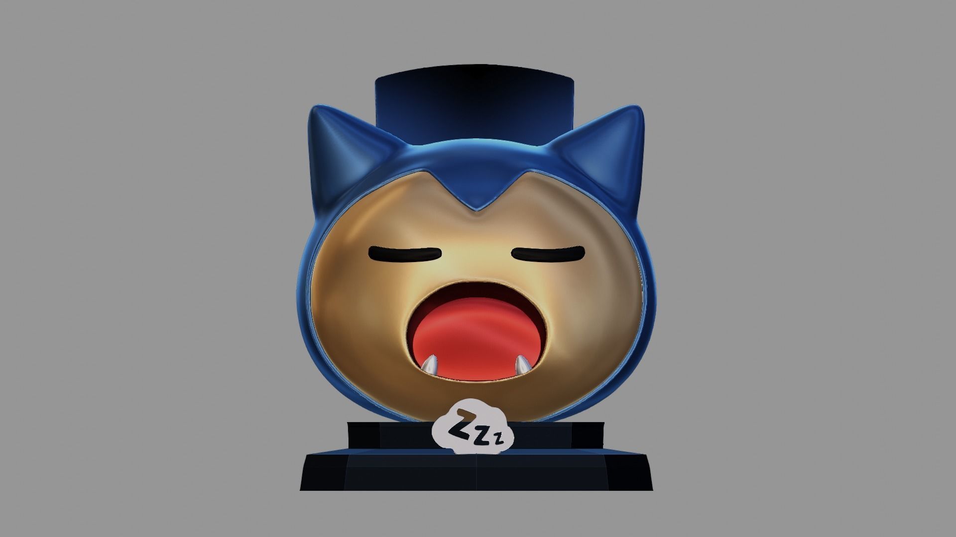 SNORLAX JOYSTICK CONTROLLER STAND 3D print model_7