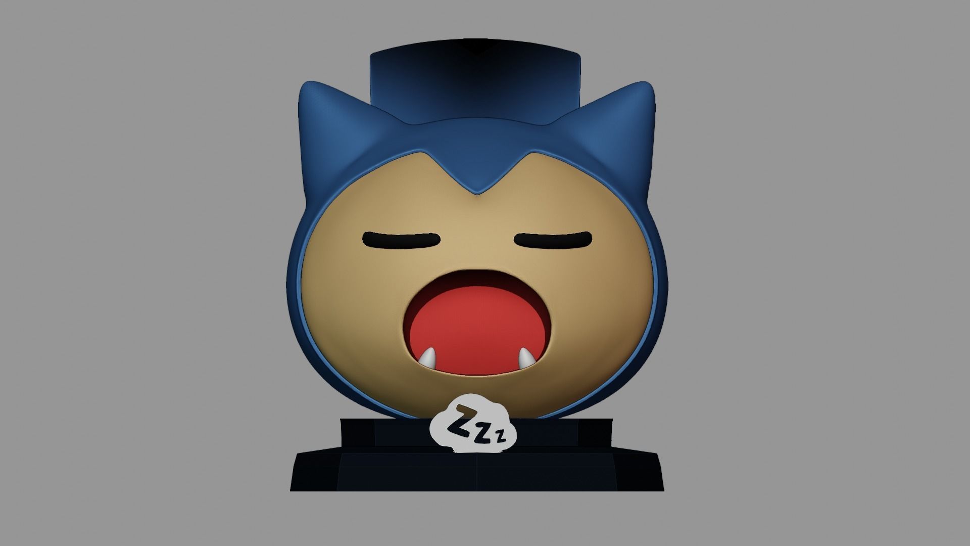 SNORLAX JOYSTICK CONTROLLER STAND 3D print model_4