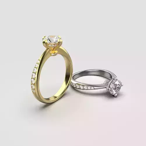 Round Cut Solitaire Ring 
