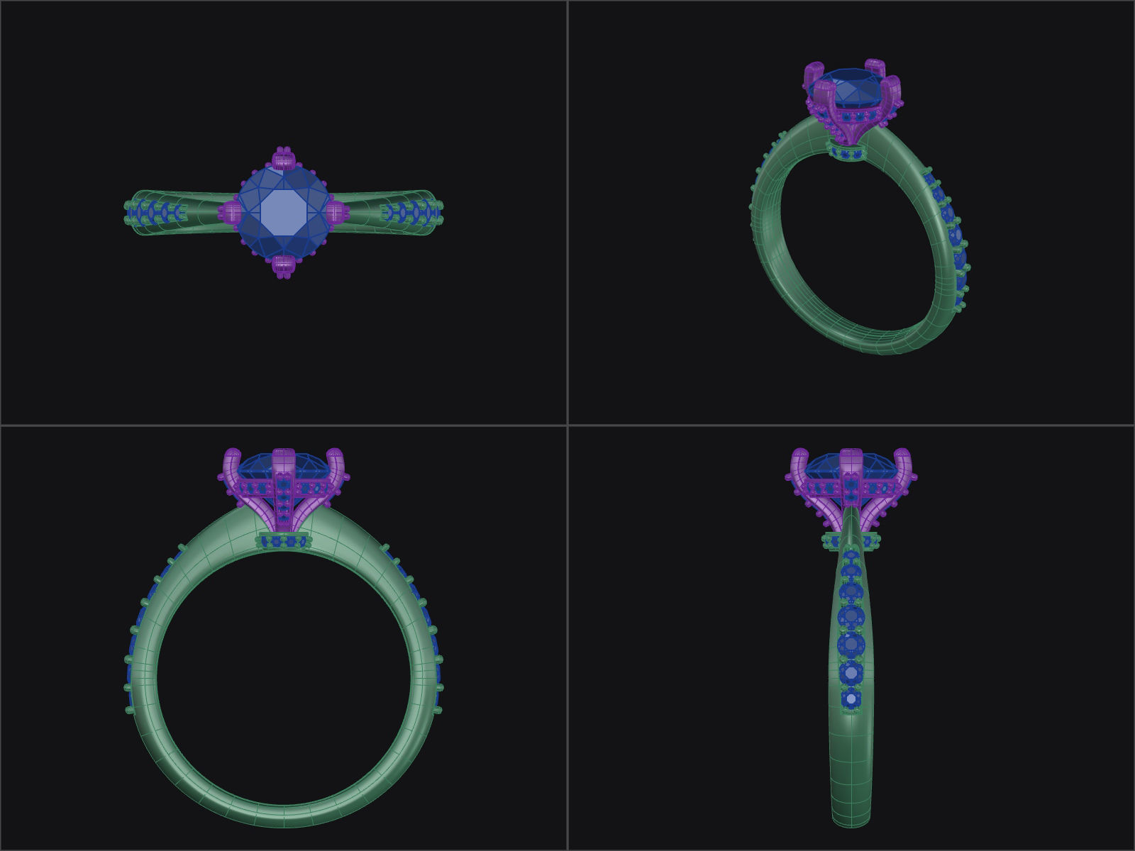 Round Cut Solitaire Ring 3D print model_11