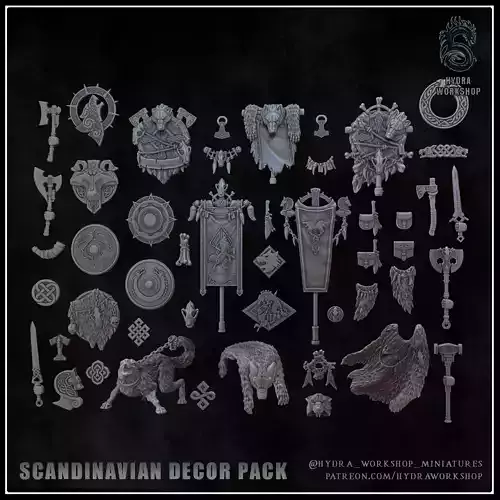 Scandinavian decor pack 3D print model