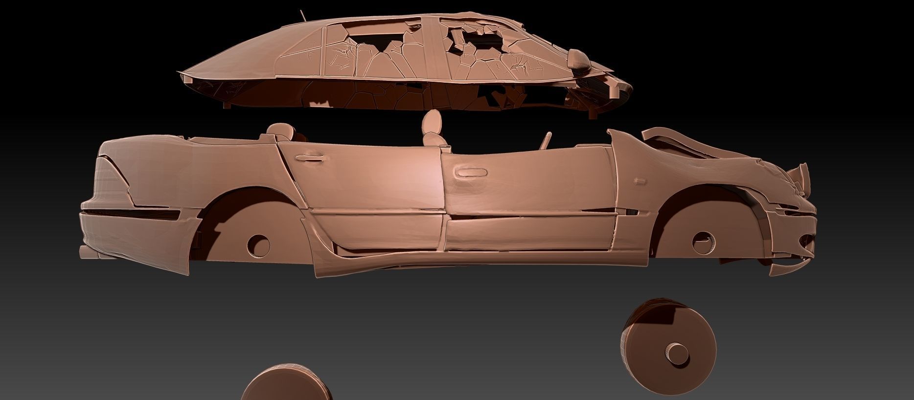 SF2 Bonus Stage Printable Diorama  3D print model_10