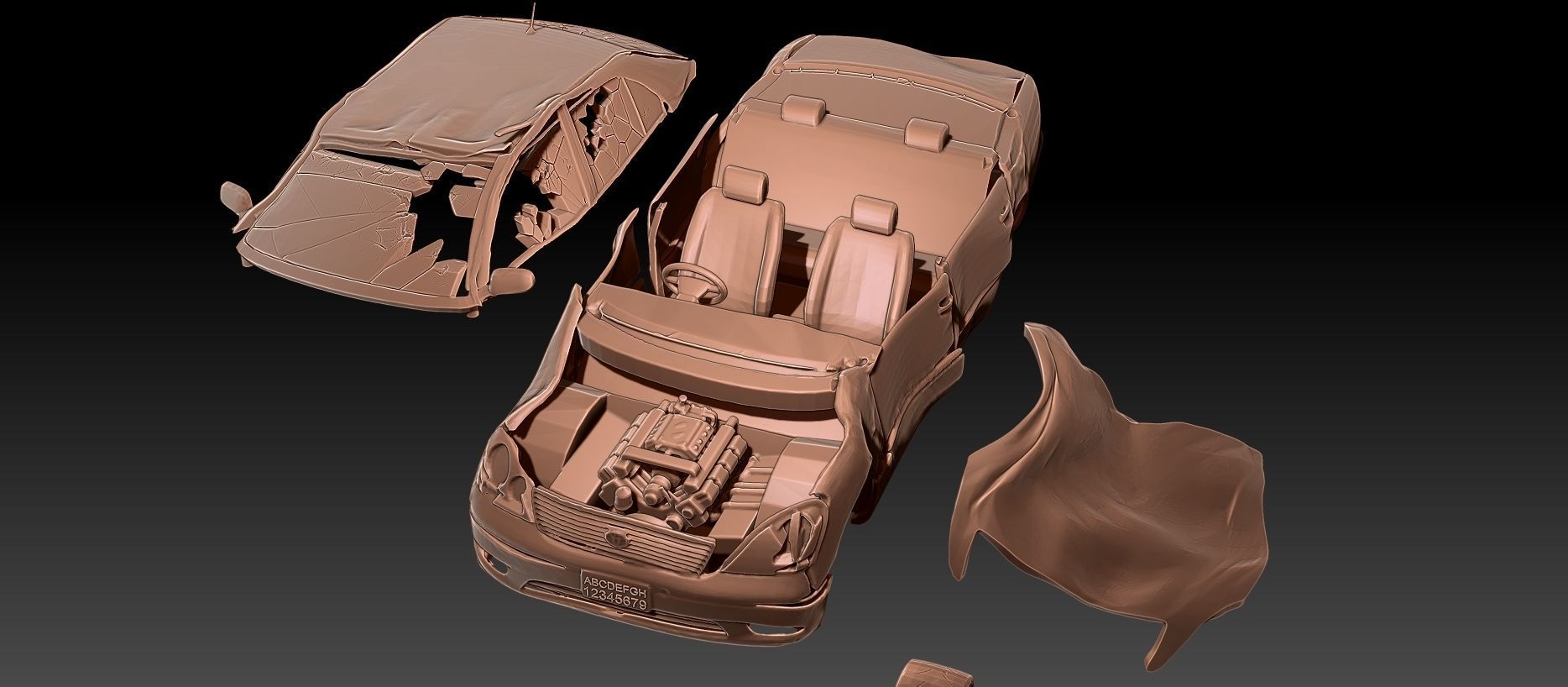 SF2 Bonus Stage Printable Diorama  3D print model_16