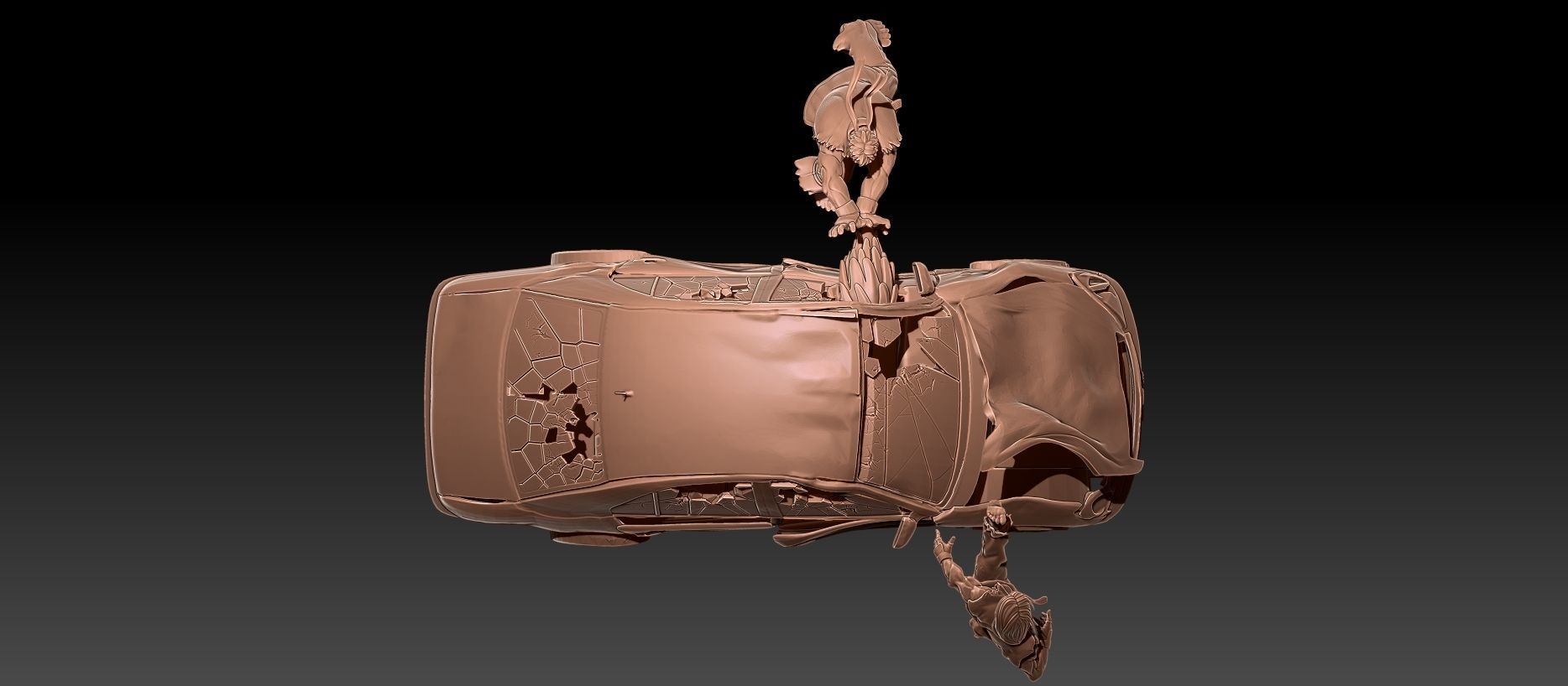 SF2 Bonus Stage Printable Diorama  3D print model_3