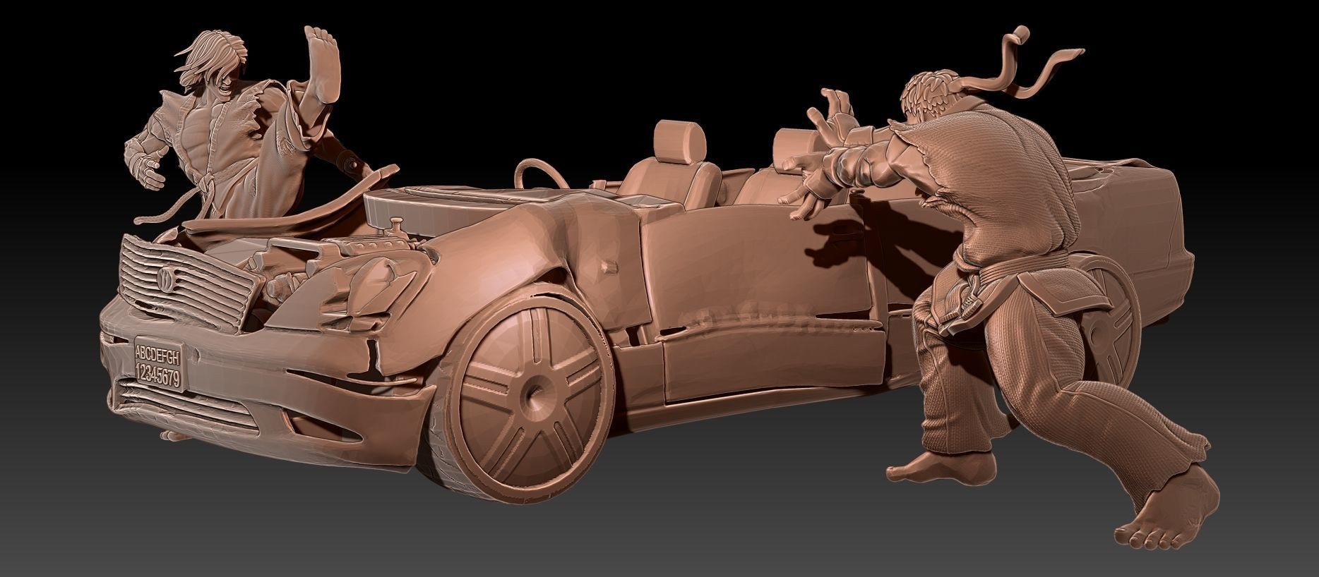 SF2 Bonus Stage Printable Diorama  3D print model_7