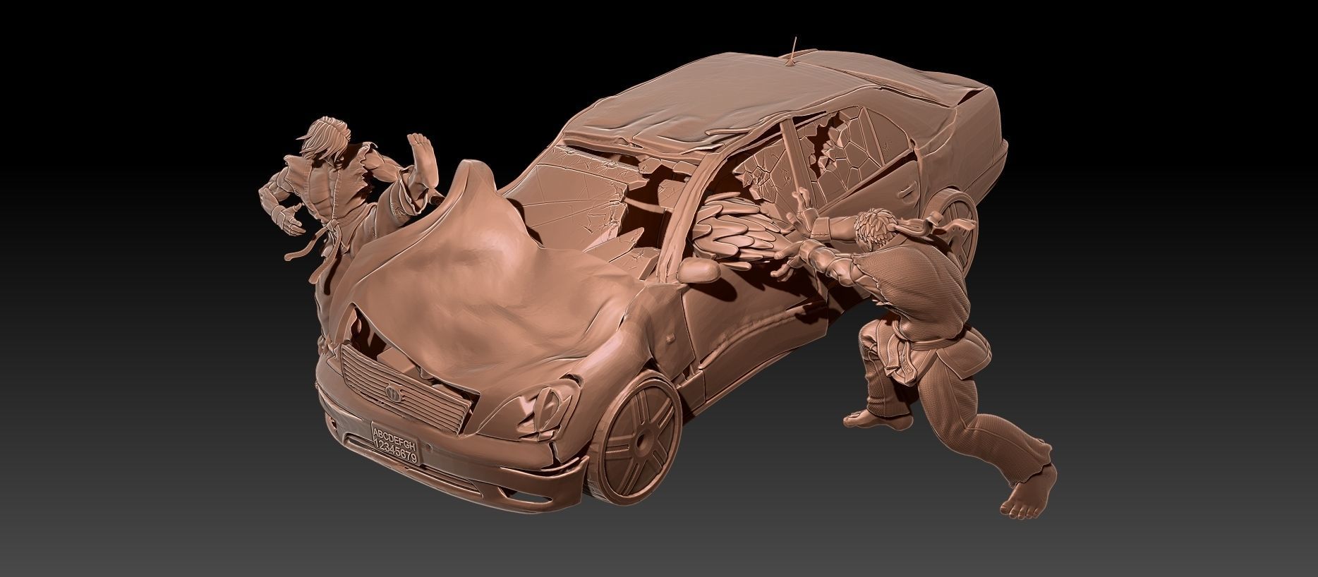 SF2 Bonus Stage Printable Diorama  3D print model_13