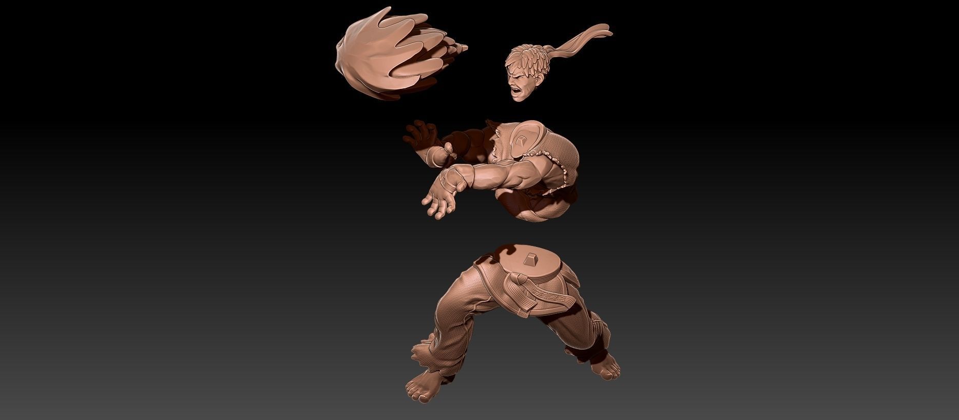 SF2 Bonus Stage Printable Diorama  3D print model_18