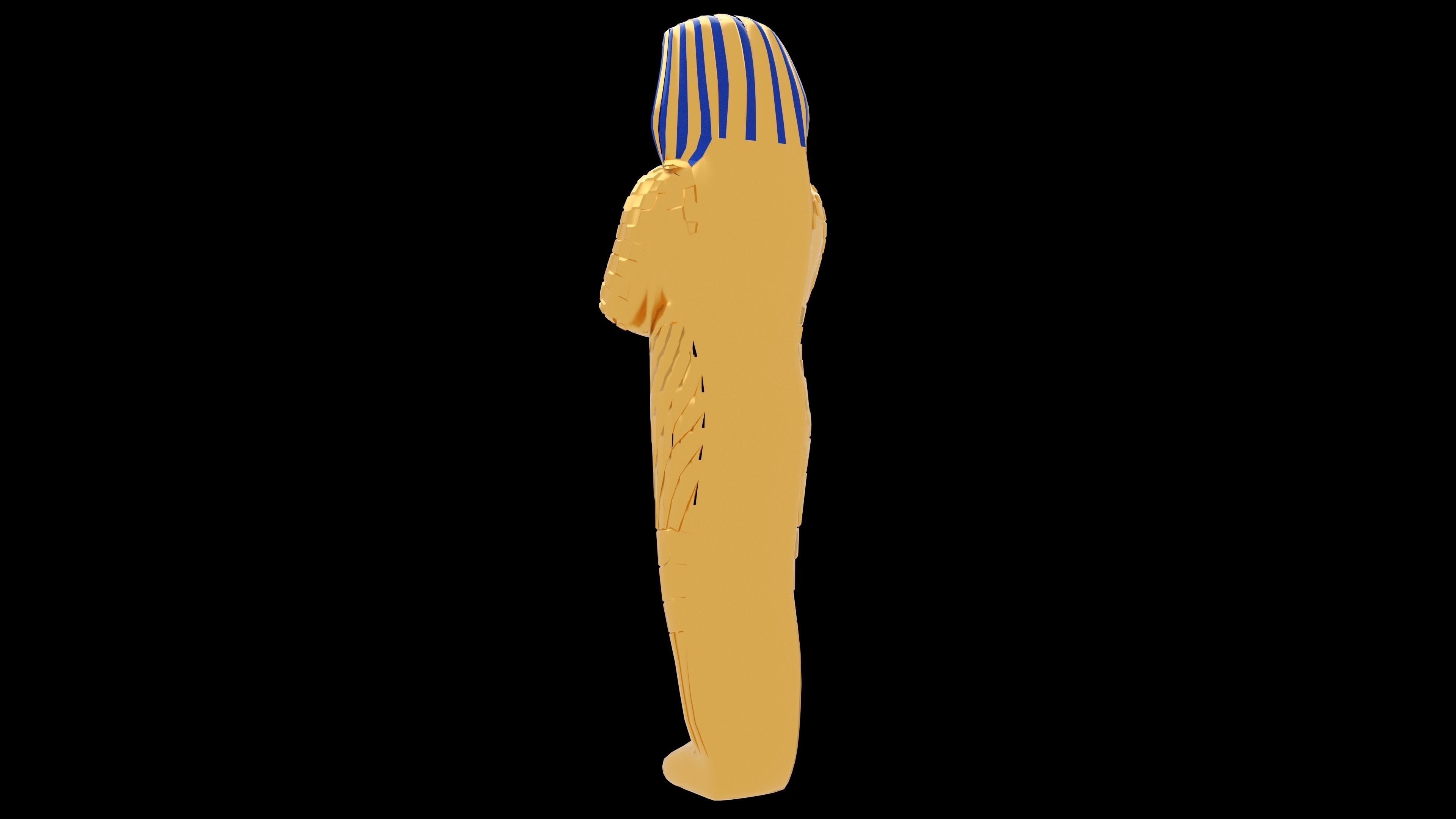 Pharaoh Sarcophagus 4K Low-poly 3D model_6