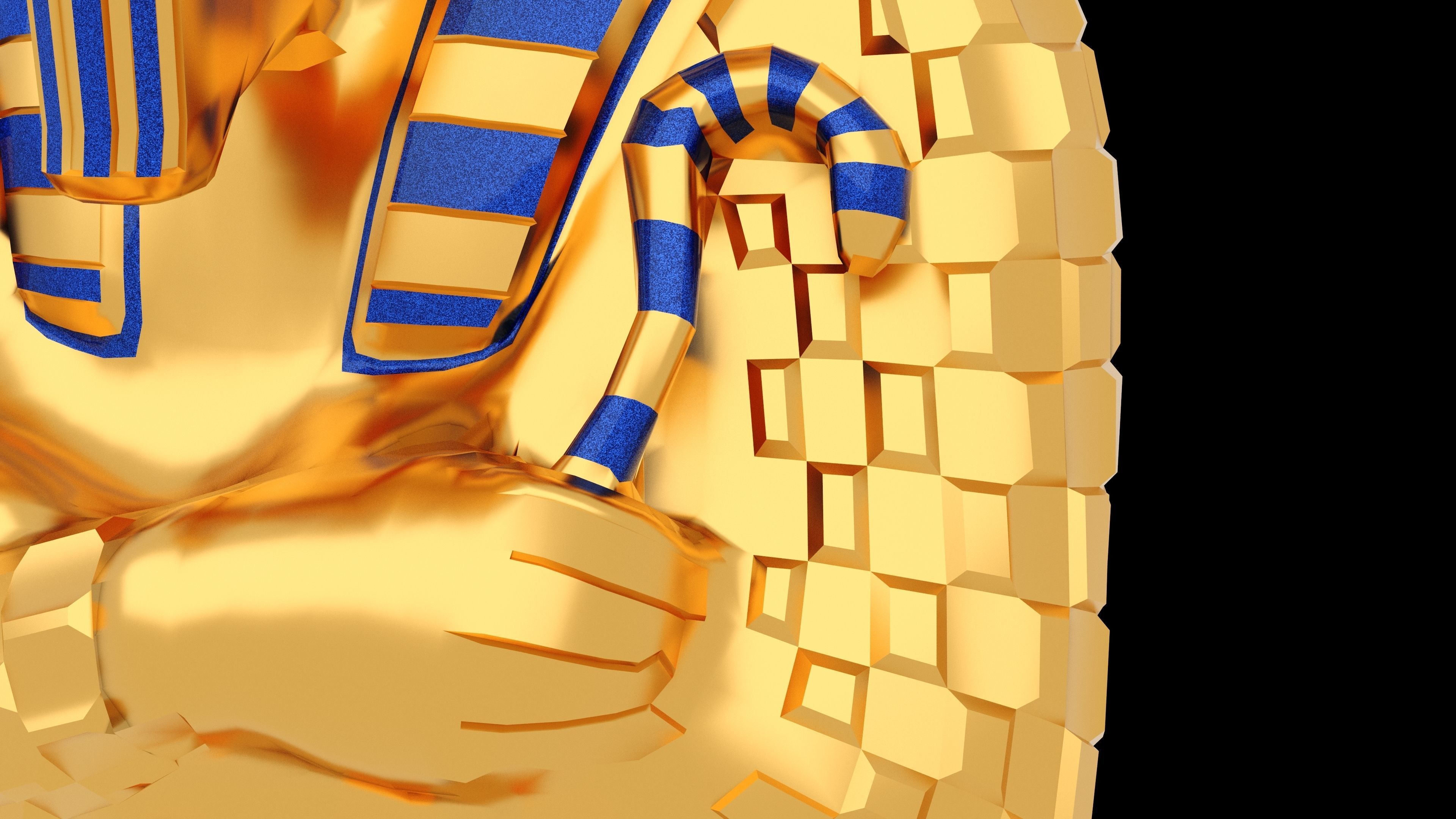 Pharaoh Sarcophagus 4K Low-poly 3D model_7