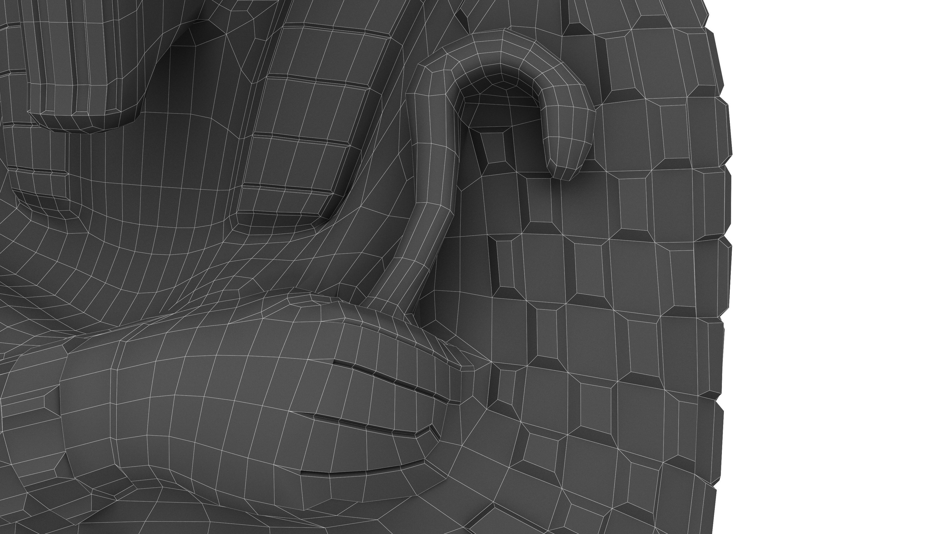 Pharaoh Sarcophagus 4K Low-poly 3D model_17