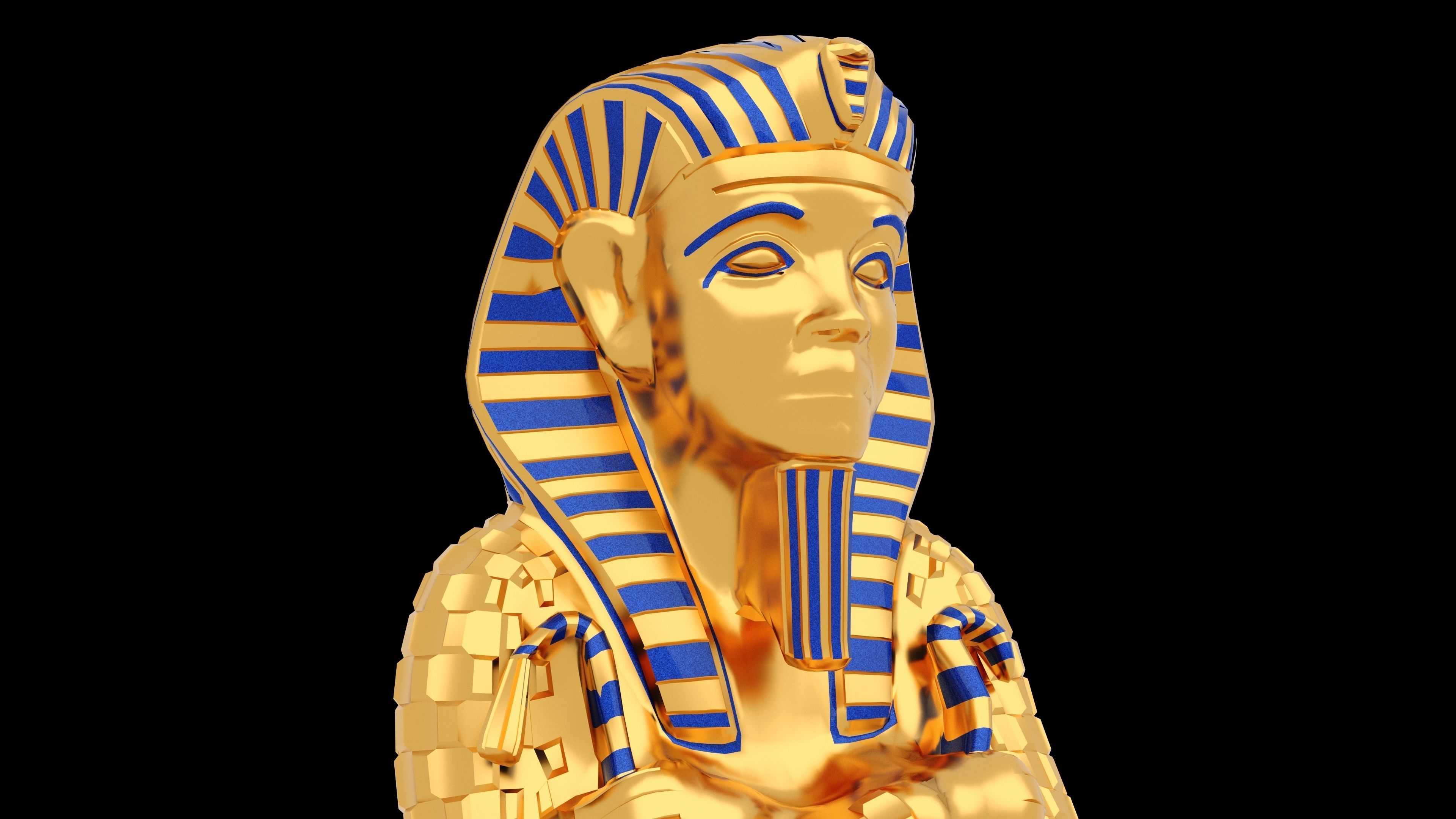 Pharaoh Sarcophagus 4K Low-poly 3D model_1