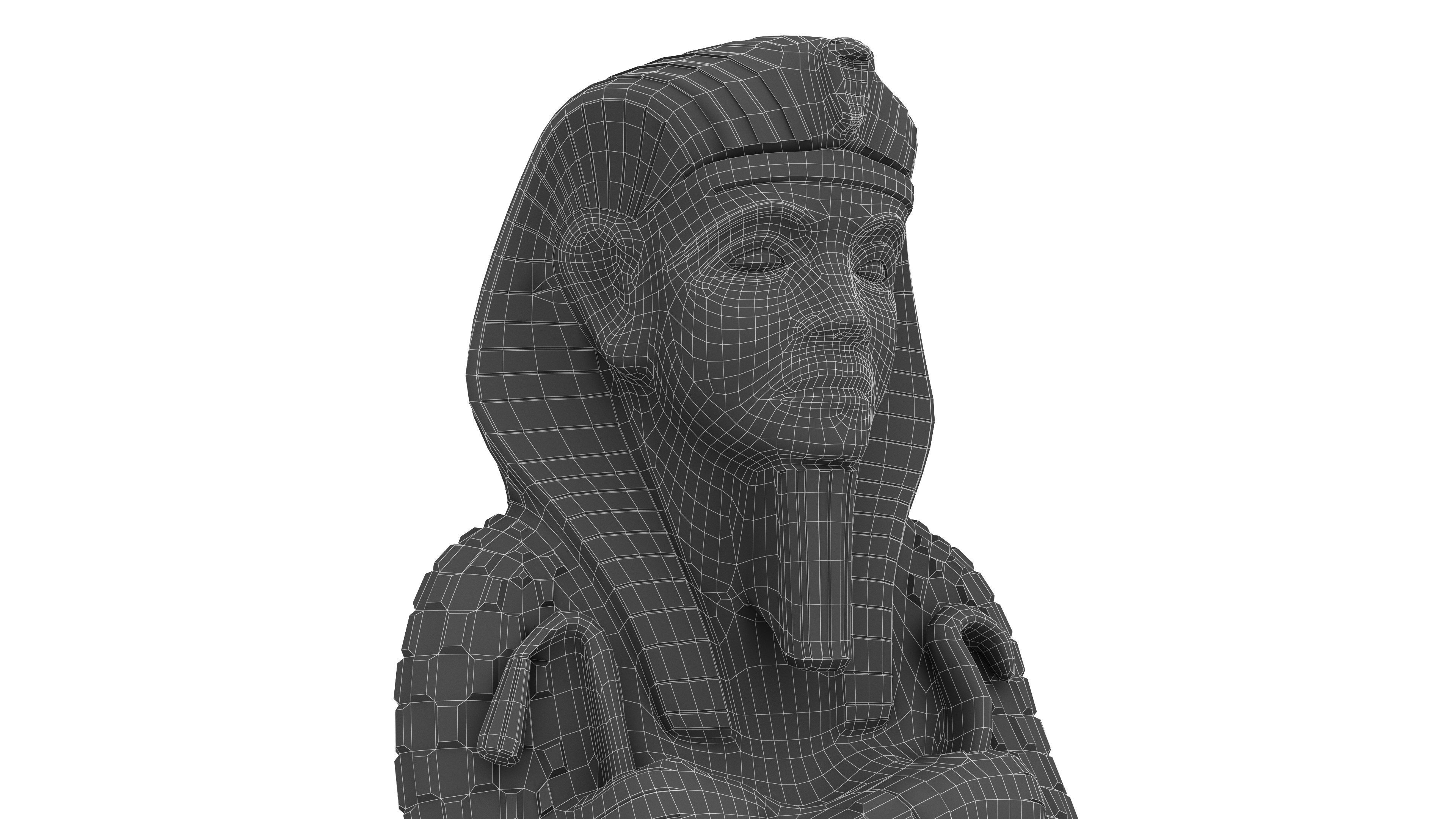 Pharaoh Sarcophagus 4K Low-poly 3D model_13