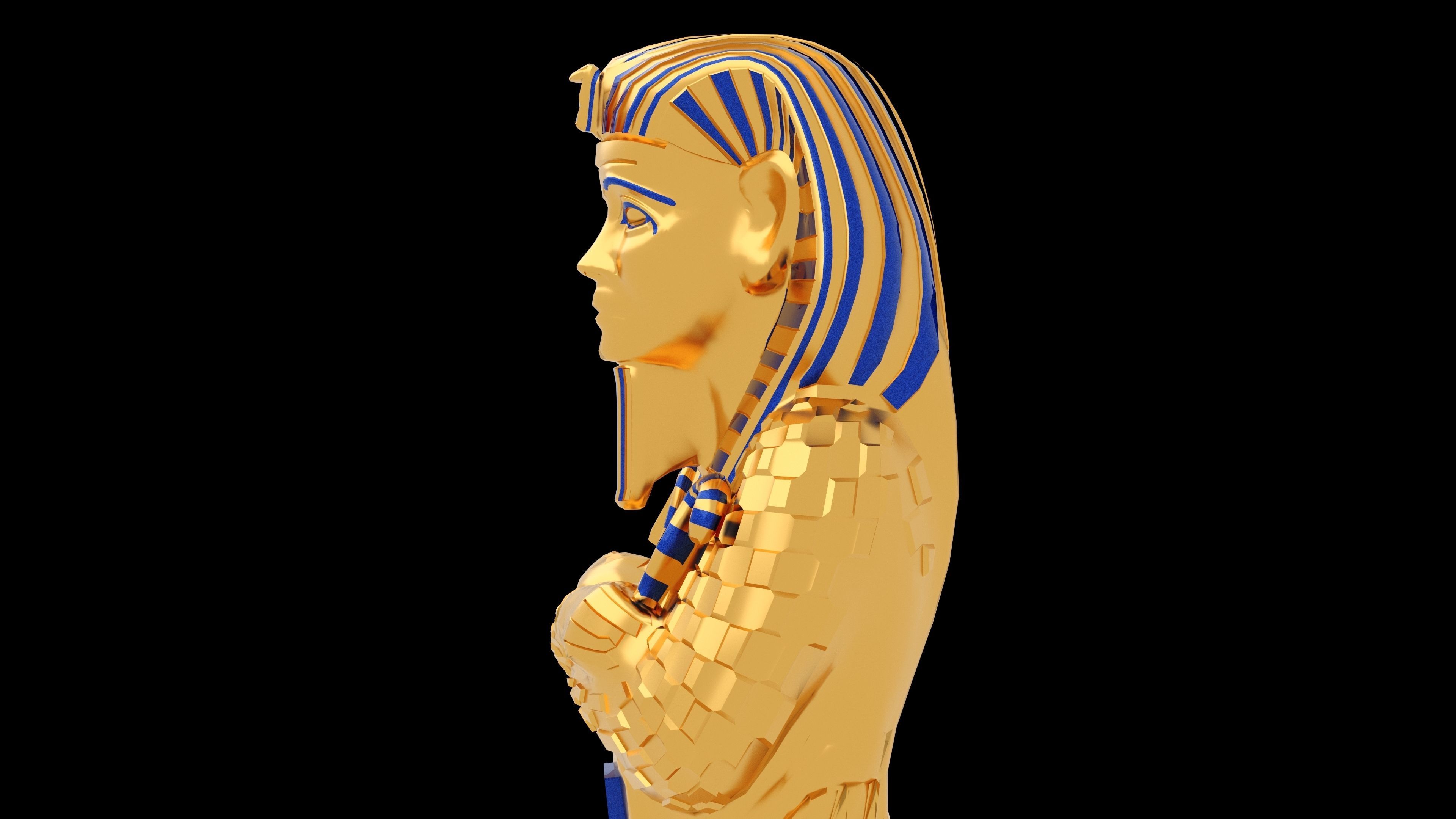 Pharaoh Sarcophagus 4K Low-poly 3D model_3