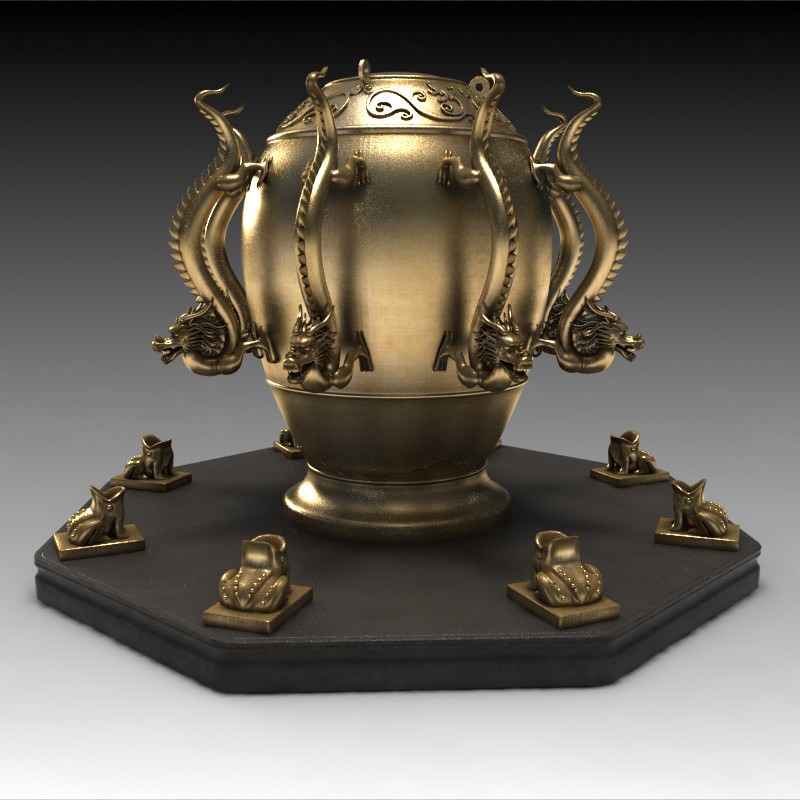 3D Models Zhang Heng Seismoscope China 3D model_1