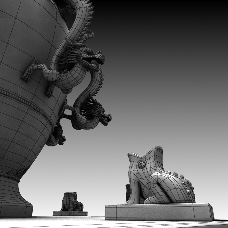 3D Models Zhang Heng Seismoscope China 3D model_9