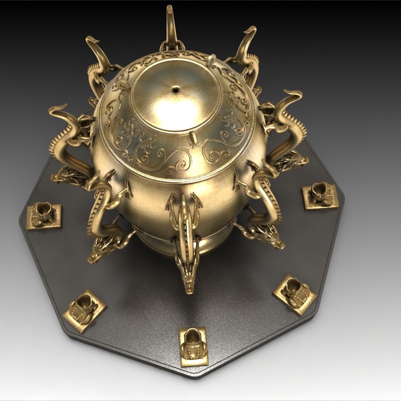 3D Models Zhang Heng Seismoscope China 3D model_5