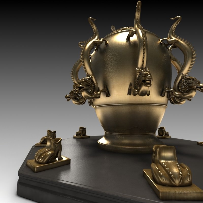 3D Models Zhang Heng Seismoscope China 3D model_2