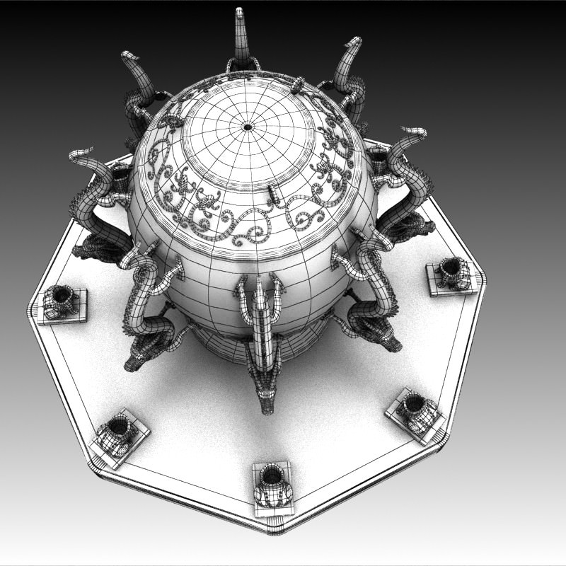 3D Models Zhang Heng Seismoscope China 3D model_6