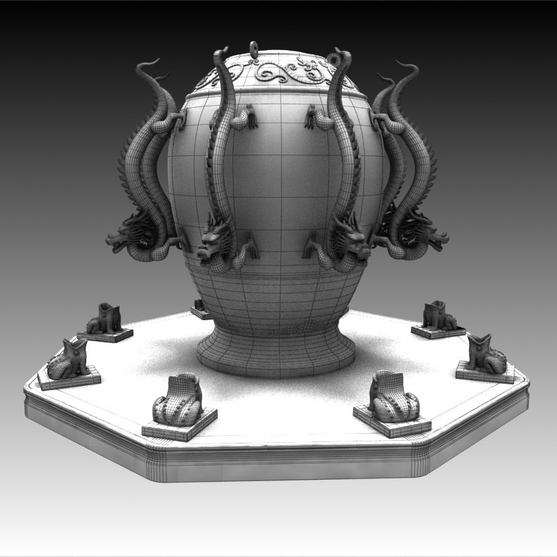 3D Models Zhang Heng Seismoscope China 3D model_7