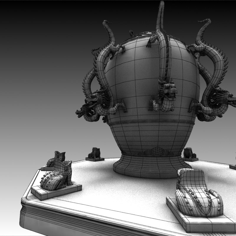 3D Models Zhang Heng Seismoscope China 3D model_8