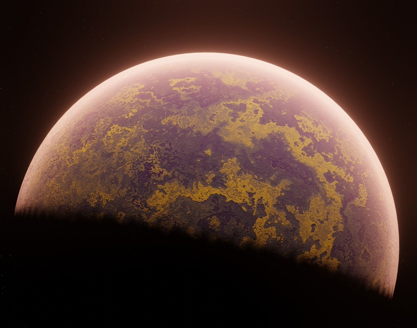 Planet Space Ready to game Low-poly 3D model_1