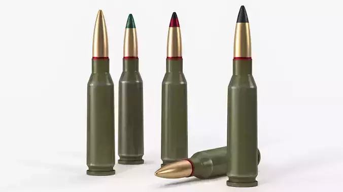 Cartridge AK 74 3D model