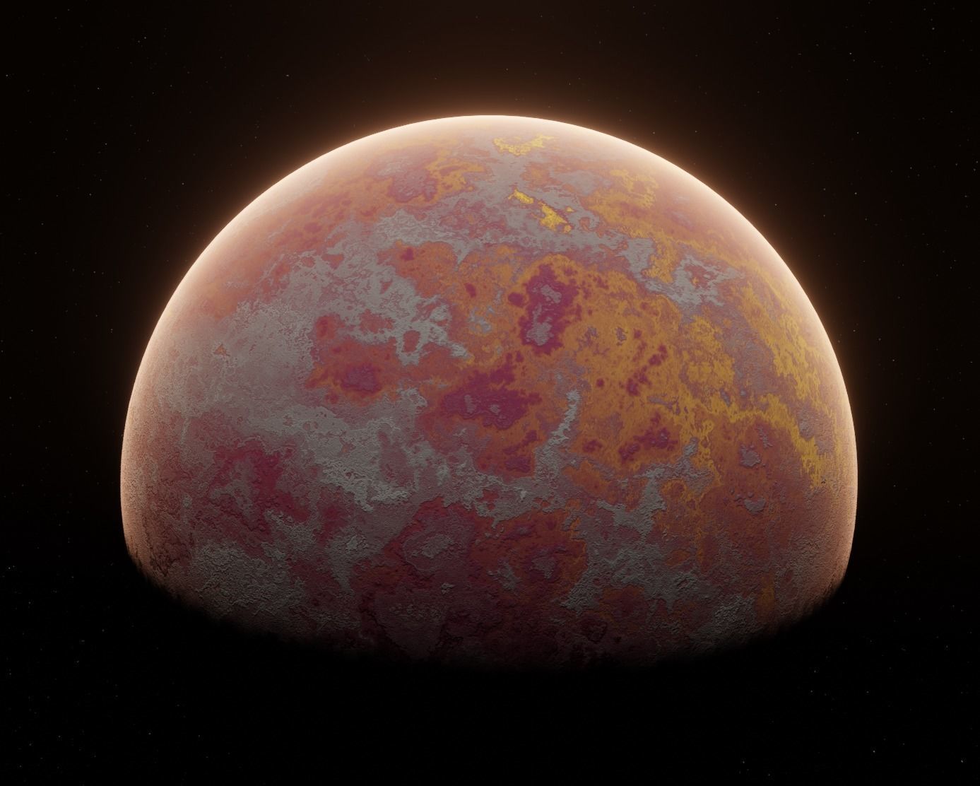 Planet Space Ready to game Low-poly 3D model_10