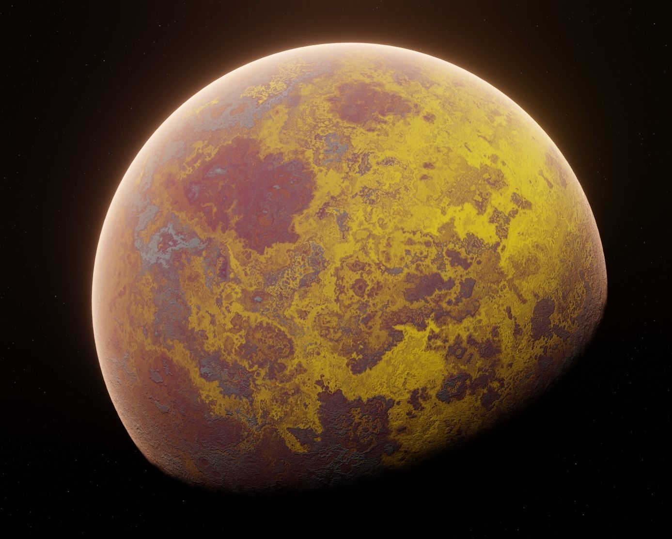 Planet Space Ready to game Low-poly 3D model_6