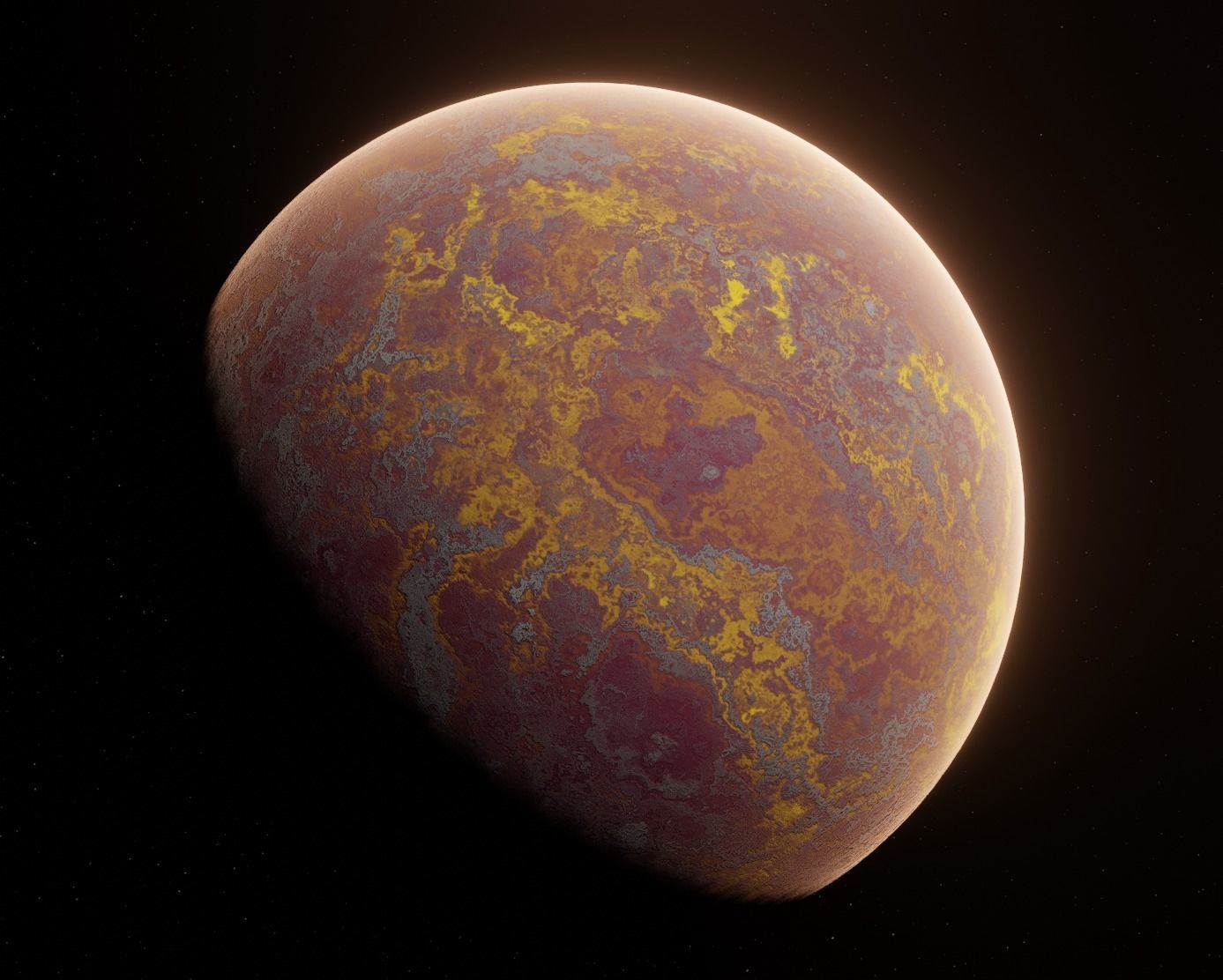 Planet Space Ready to game Low-poly 3D model_2