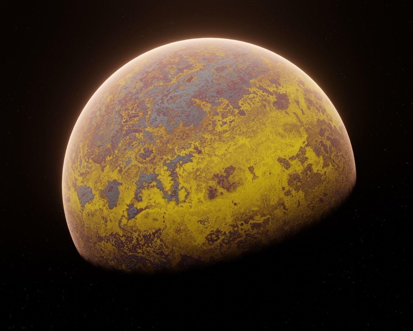 Planet Space Ready to game Low-poly 3D model_4