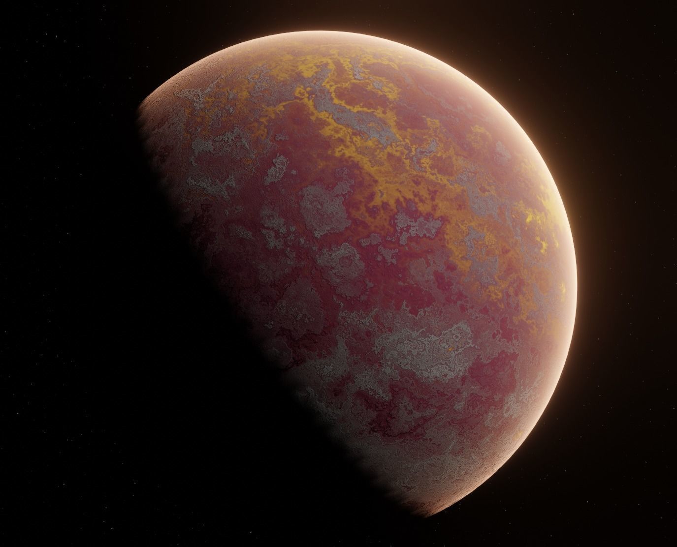 Planet Space Ready to game Low-poly 3D model_9